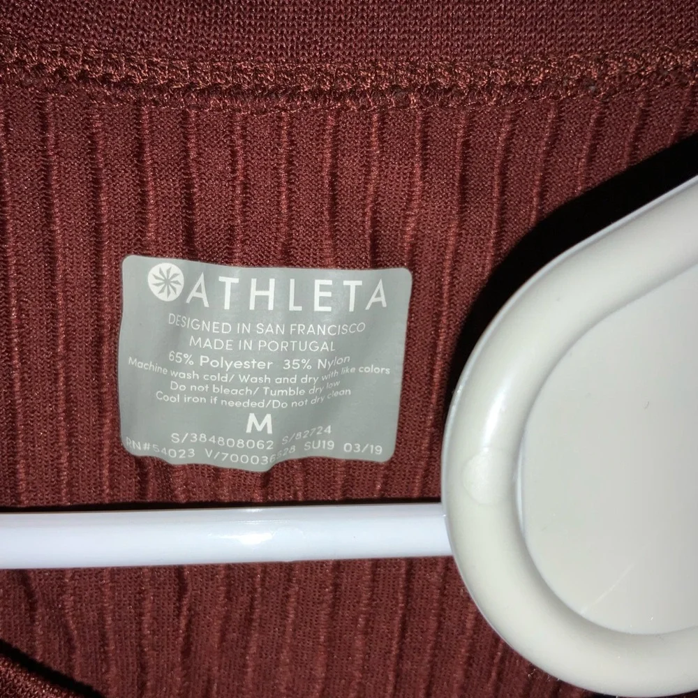 Athleta Charcoal and Rust orange Ribbed Tank Tops - Picture 3 of 4